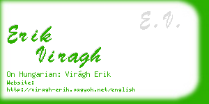 erik viragh business card